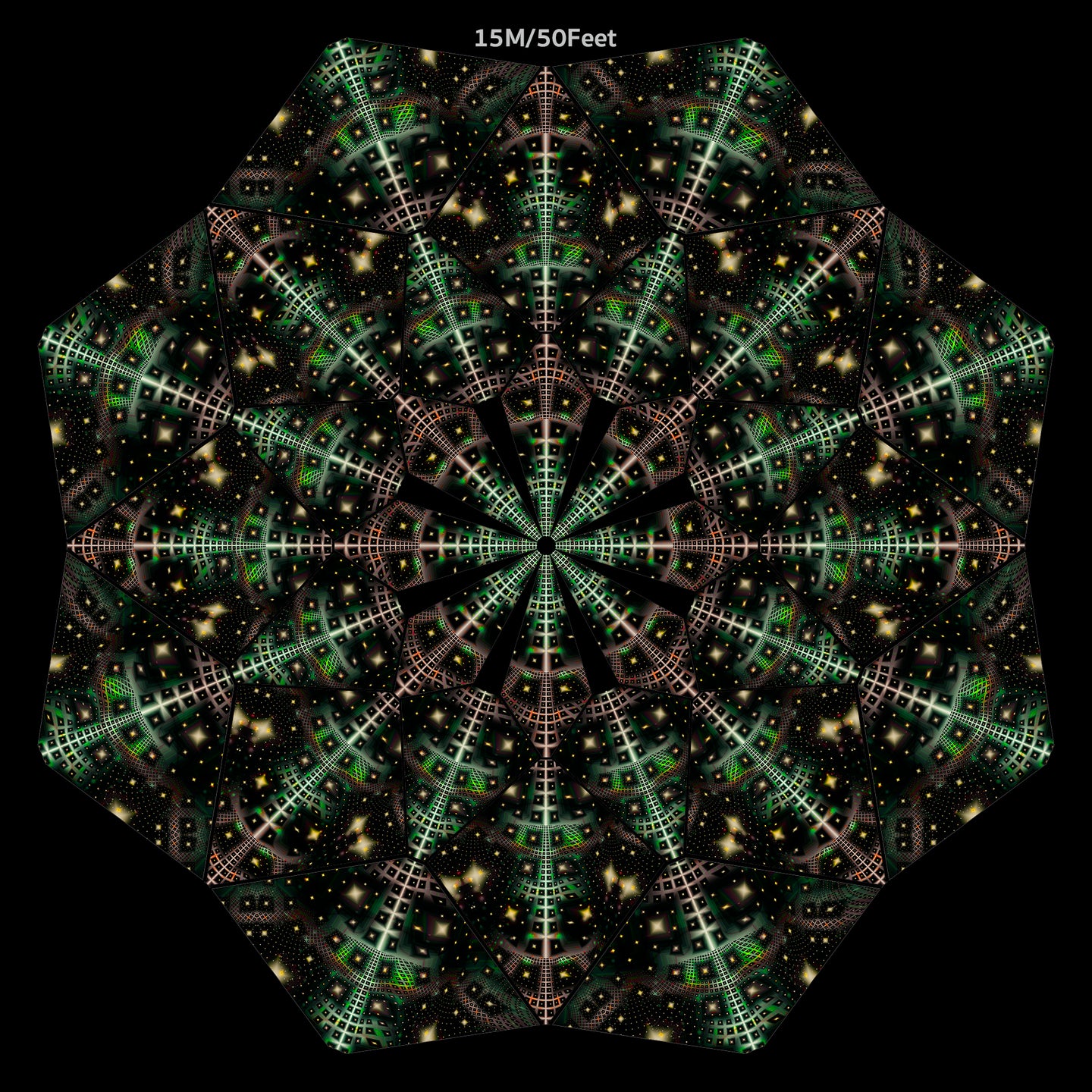 Galactiverse UV Canopy Set A B C D - trippy psychedelic festival party decor