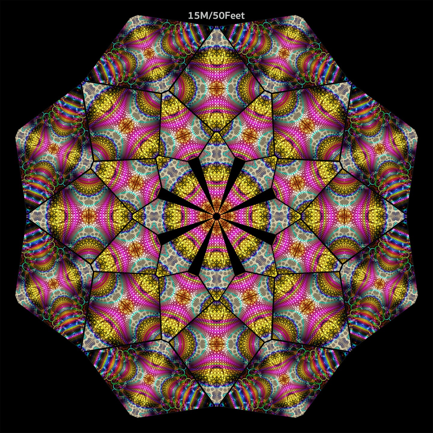 Experimental Area UV Canopy Set A B C D - trippy psychedelic festival party decor