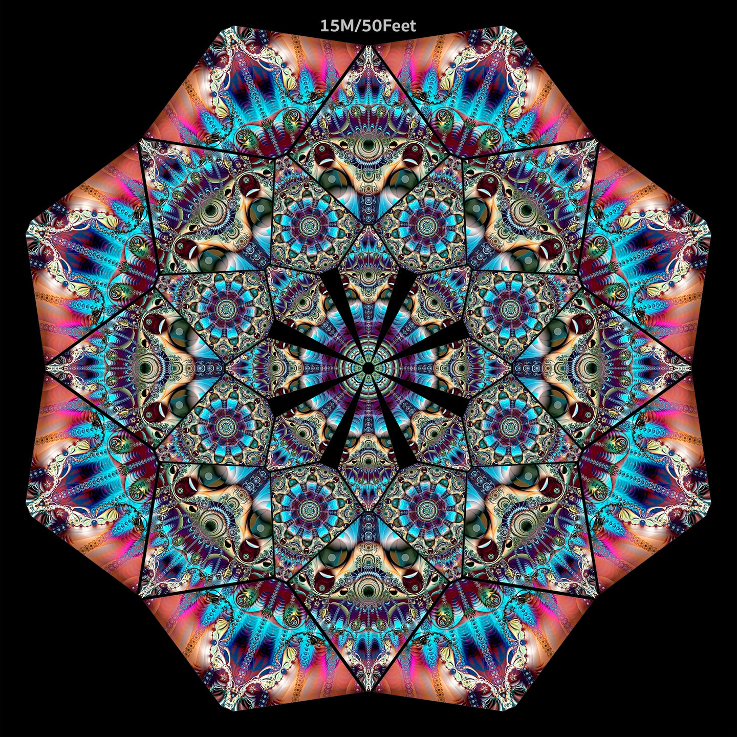 Unison UV Canopy Set A B C D - trippy psychedelic festival party decor