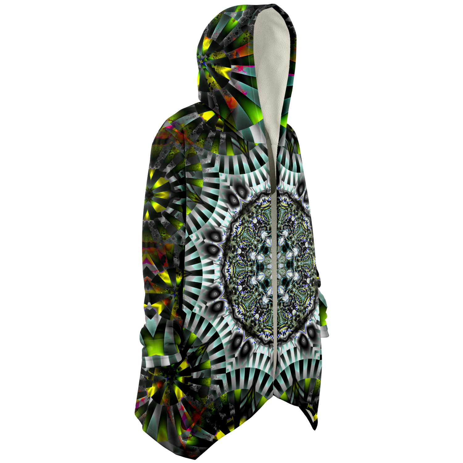 Shamanic Psychedelic Cloak | Festival Cloak | Wizard Cloak | Trippy Outfit | Hooded Visionary Cape | Festival Outfit | DMT Art | Shamazonia outlet