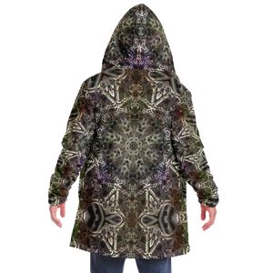 Primaterra Cosmic Fractal Cloak ,Hoodie Blanket, Psychedelic Hooded, Festival Blanket