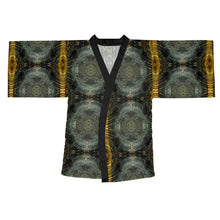 Load image into Gallery viewer, Silvery - Trippy Psychedelic Fractal and sacred Geometry Mandala Kimono Unisex
