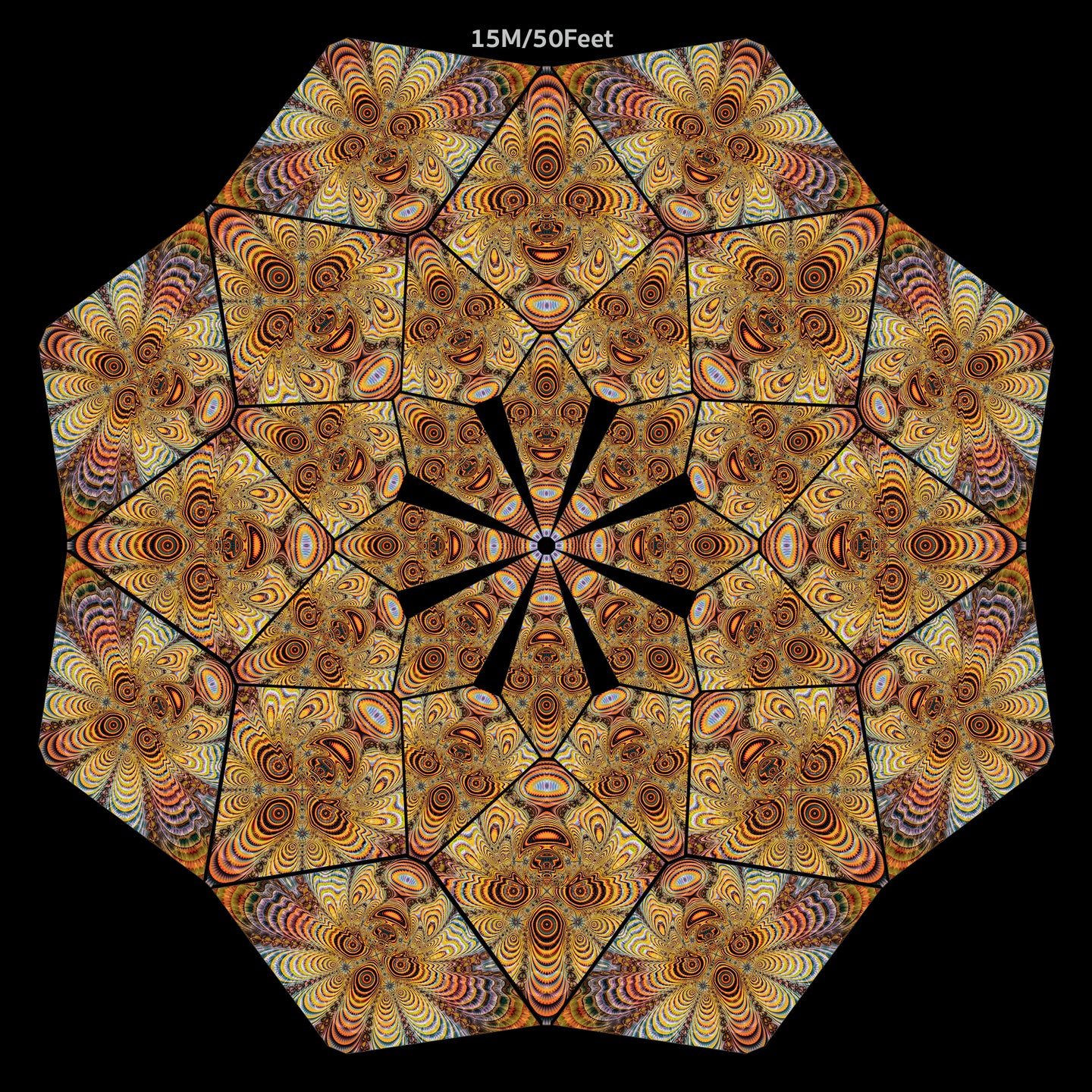 Bubble Ruptor UV Canopy Set A B C D - trippy psychedelic festival party decor