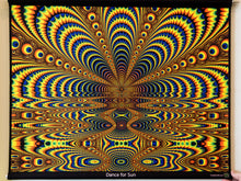 Load image into Gallery viewer, Dance for Sun UV Psychedelic Fractal Mandala Tapestry
