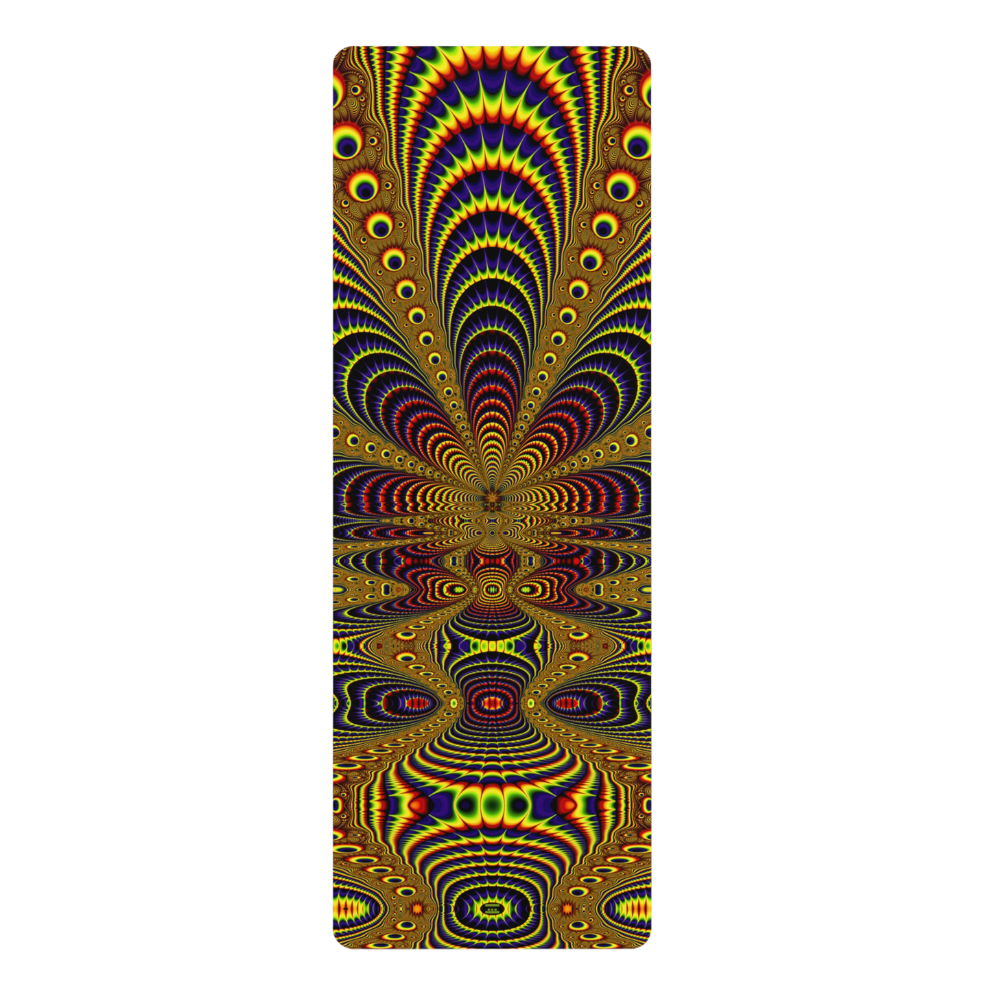 Printed Rubber Yoga Mat psychelelic Mandala fractal Koh Pha-Ngan Crealab108 psychedelic