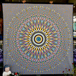 Flicker UV Psychedelic Geometry Tapestry by Crealab108 Koh Pha Ngan