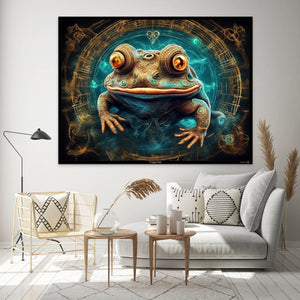 Buffo frog psychedelic UV tapestry wall hanging backdrop by Crealab108