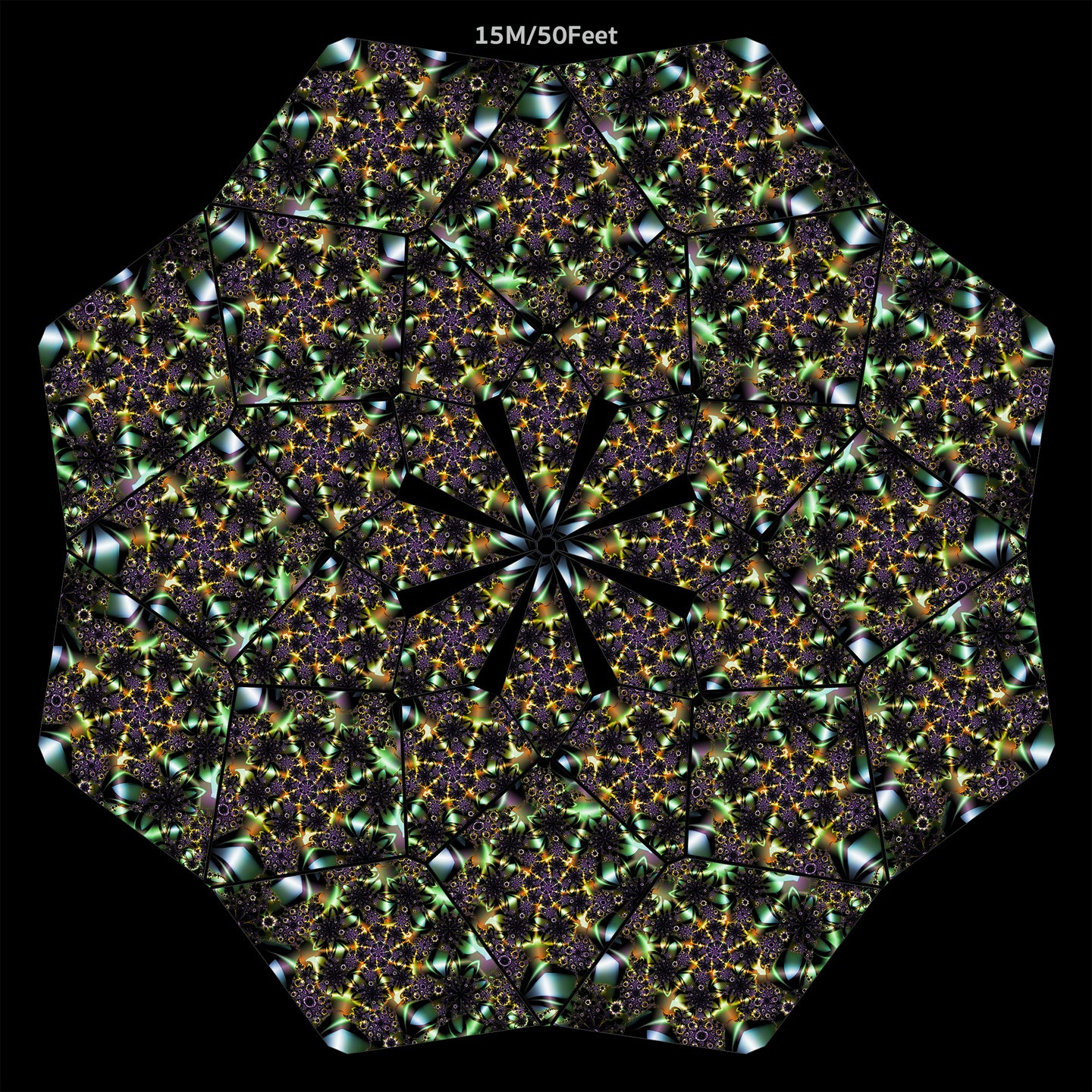 Galactica UV Canopy Set A B C D - trippy psychedelic festival party decor