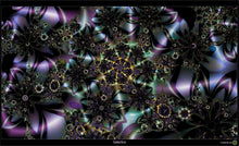 Charger l&#39;image dans la galerie, UV psychedelic fractal and sacred geometry tapestry flower of life fly in PI spiral by Crealab108 Koh Pha-Ngan home party festival decoration
