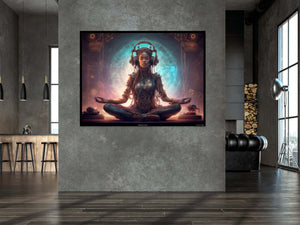 Yoga Healing tune music meditation UV tapestry by Crealab108 koh Pha Ngan