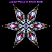 Load image into Gallery viewer, Other Dimension - Living Room Fractal UV Canopy Tapestry Black Light Home Decor Other Dimension - Living Room Fractal UV Canopy Tapestry Black Light Ceiling Home Decor Crealab108
