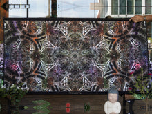 Load image into Gallery viewer, Primaterra UV psychedelic mandala trippy tapestry by Crealab108 Koh Pha Ngan

