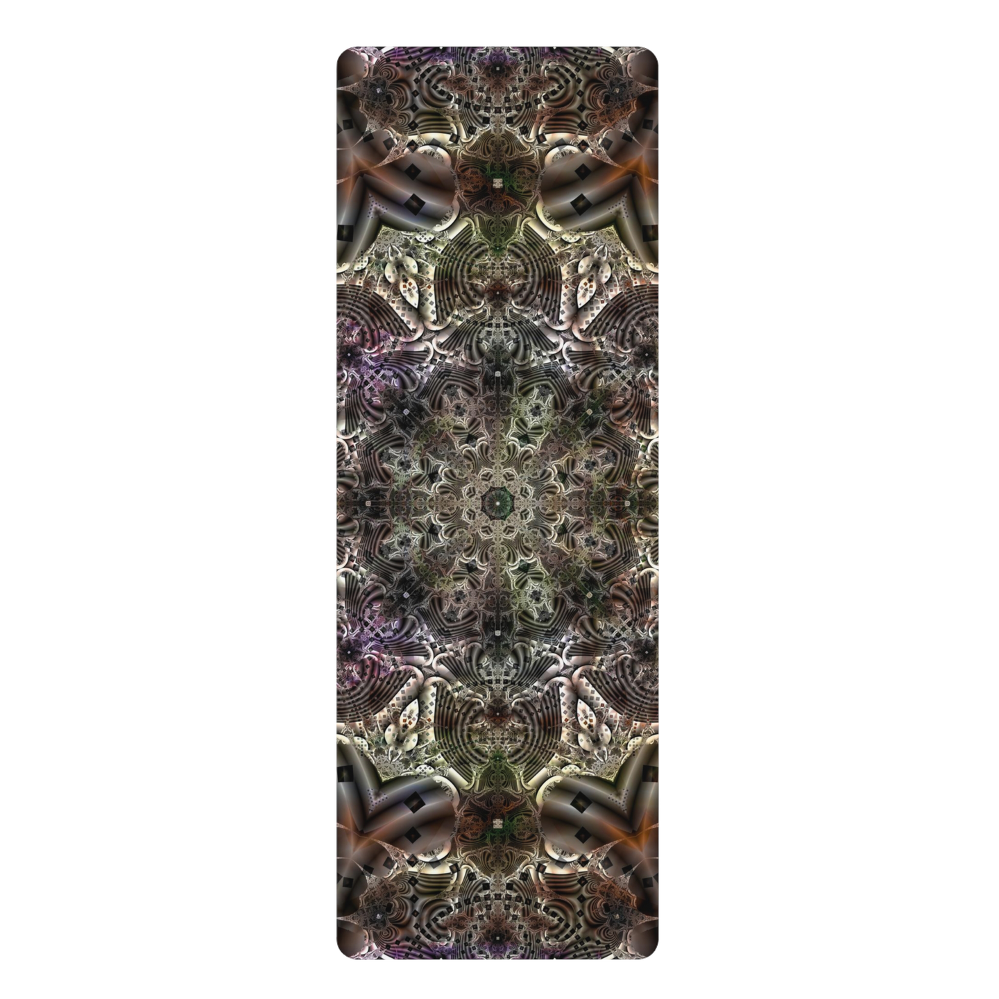 Printed Rubber Yoga Mat psychelelic Mandala fractal Koh Pha-Ngan Crealab108