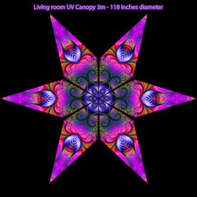 Load image into Gallery viewer, Sweet - Living Room Fractal UV Canopy Tapestry Black Light Home Decor Sweet - Living Room Fractal UV Canopy Tapestry Black Light ceiling Home Decor Crealab108
