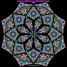 Load image into Gallery viewer, UV Psychedelic Fractal and geometry party canopy by Crealab108 Koh Pha Ngan
