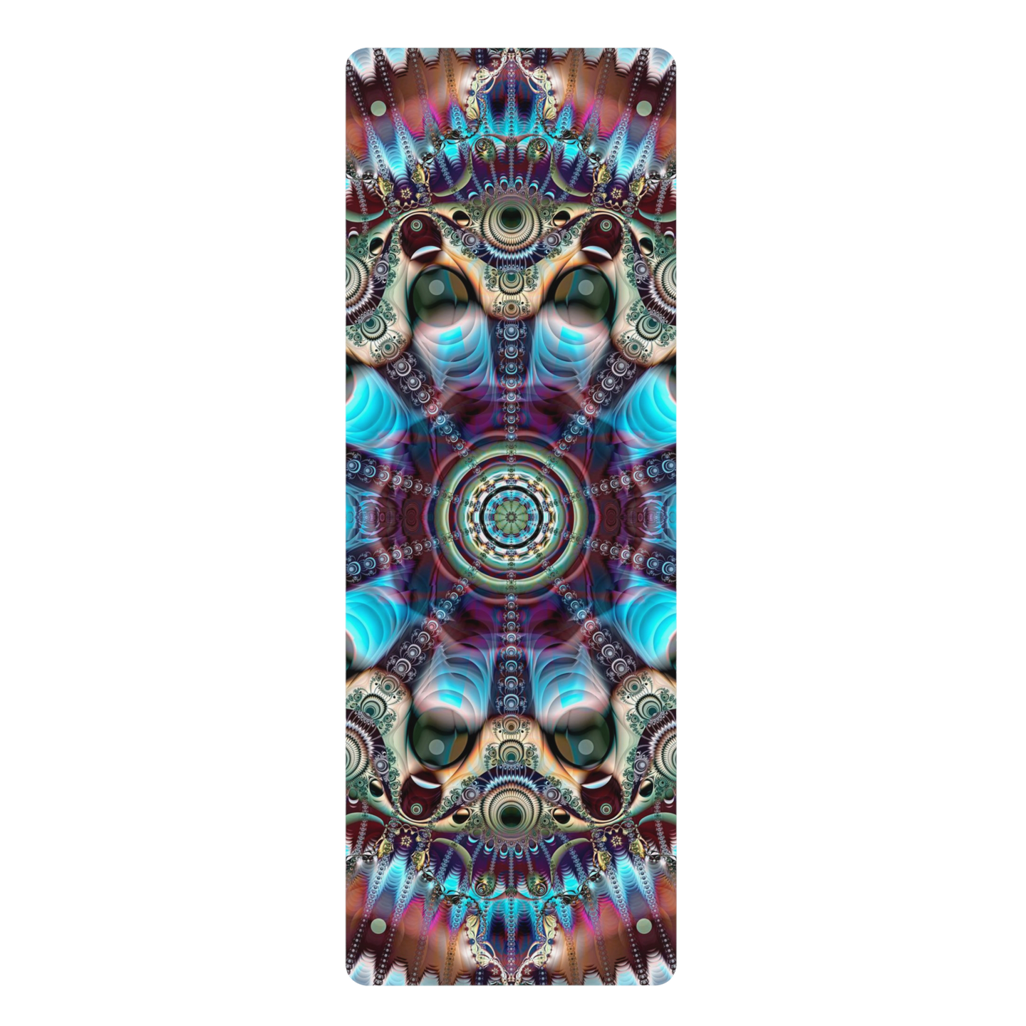Printed Rubber Yoga Mat psychelelic Mandala fractal Koh Pha-Ngan Crealab108