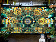 Load image into Gallery viewer, Visual activation fractal UV psychedelic trippy mandala tapestry by crealab108 Koh Pha ngan
