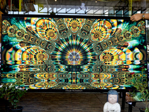 Visual activation fractal UV psychedelic trippy mandala tapestry by crealab108 Koh Pha ngan