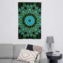 Load image into Gallery viewer, Borealis Tapestry - Psychedelic Sacred Geometry Trippy Fractal Mandala Wall Hanging Party Backdrop
