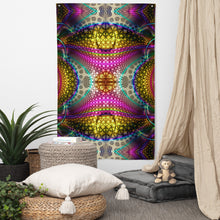Load image into Gallery viewer, Experiemtal Area Tapestry - Psychedelic Sacred Geometry Trippy Fractal Mandala Wall Hanging Party Backdrop
