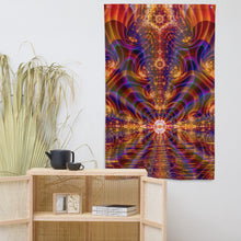 Load image into Gallery viewer, Spectral Lake Tapestry - Psychedelic Sacred Geometry Trippy Fractal Mandala Wall Hanging Party Backdrop
