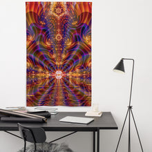 Charger l&#39;image dans la galerie, Spectral Lake Tapestry - Psychedelic Sacred Geometry Trippy Fractal Mandala Wall Hanging Party Backdrop
