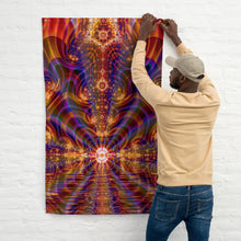Charger l&#39;image dans la galerie, Spectral Lake Tapestry - Psychedelic Sacred Geometry Trippy Fractal Mandala Wall Hanging Party Backdrop
