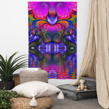 Charger l&#39;image dans la galerie, Sweet Lake Tapestry - Psychedelic Sacred Geometry Trippy Fractal Mandala Wall Hanging Party Backdrop
