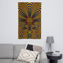 Load image into Gallery viewer, Dance for Sun Tapestry - Psychedelic Sacred Geometry Trippy Fractal Mandala Wall Hanging Party Backdrop
