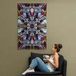 Other Dimension Tapestry - Psychedelic Sacred Geometry Trippy Fractal Mandala Wall Hanging Party Backdrop