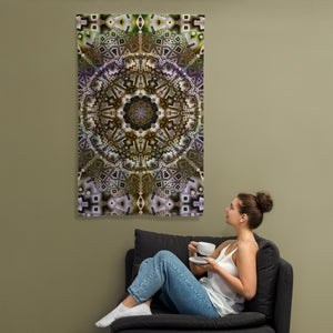 Organic Tapestry - Psychedelic Sacred Geometry Trippy Fractal Mandala Wall Hanging Party Backdrop