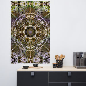 Organic Tapestry - Psychedelic Sacred Geometry Trippy Fractal Mandala Wall Hanging Party Backdrop