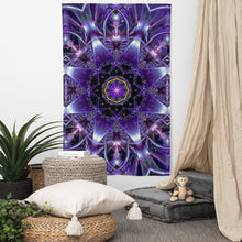 Load image into Gallery viewer, Spectral Lotus Tapestry - Psychedelic Sacred Geometry Trippy Fractal Mandala Wall Hanging Party Backdrop
