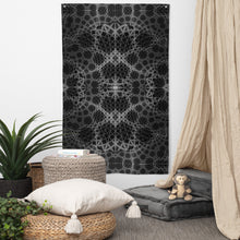 Load image into Gallery viewer, The Grid - Tapestry - Psychedelic Sacred Geometry Trippy Fractal Mandala Wall Hanging Party Backdrop
