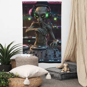 UFO Party Tapestry - Cosmic Psychedelic Wall Hanging Alien Party Backdrop