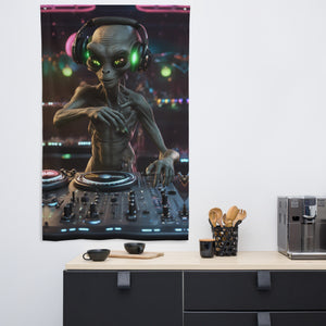 UFO Party Tapestry - Cosmic Psychedelic Wall Hanging Alien Party Backdrop