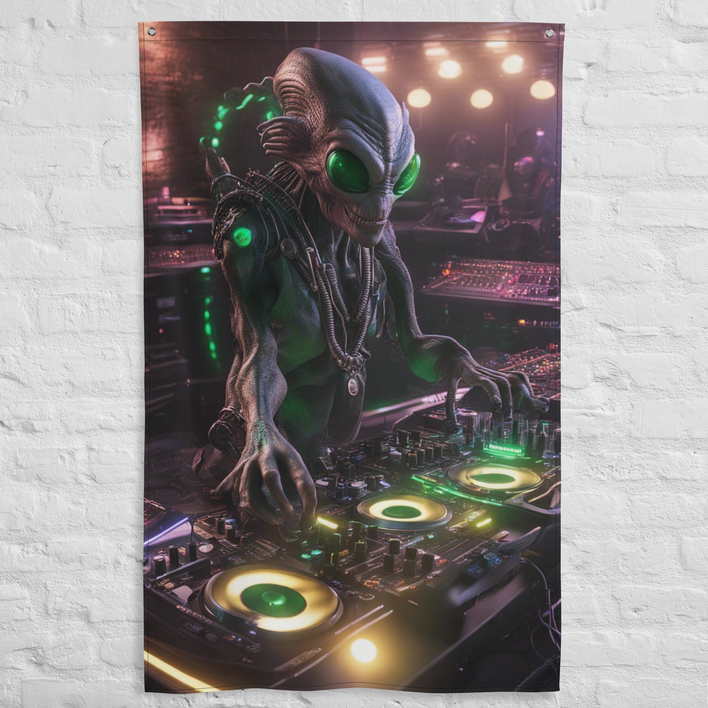 BRODJ Tapestry - Cosmic Psychedelic Wall Hanging Alien Party Backdrop