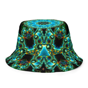 Borealis/Sweet Lake -  Reversible bucket hat psychedelic fractal mandala