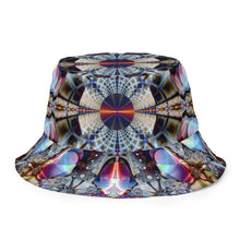 Load image into Gallery viewer, Experimental Area/Other Dimension - Reversible bucket hat psychedelic fractal mandala and sacred geometry
