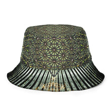 Load image into Gallery viewer, The Dark/Silvery - Reversible bucket hat psychedelic fractal mandala and sacred geometry
