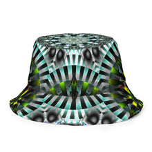 Load image into Gallery viewer, Flicker/Nova - Reversible bucket hat psychedelic fractal mandala and sacred geometry
