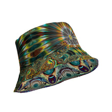 Load image into Gallery viewer, Visual/Unison - Reversible bucket hat psychedelic fractal mandala and sacred geometry
