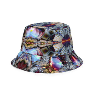 Experimental Area/Other Dimension - Reversible bucket hat psychedelic fractal mandala and sacred geometry