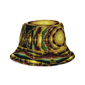 Ayamantra/Dance for Sun - Reversible bucket hat psychedelic fractal mandala