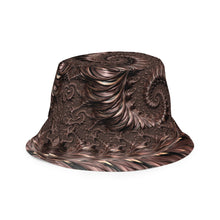 Charger l&#39;image dans la galerie, The Dark/Silvery - Reversible bucket hat psychedelic fractal mandala and sacred geometry
