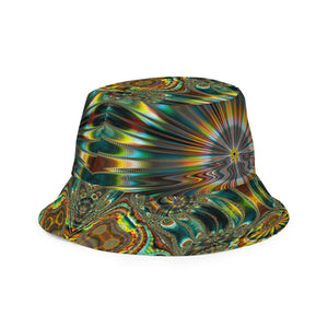 Visual/Unison - Reversible bucket hat psychedelic fractal mandala and sacred geometry