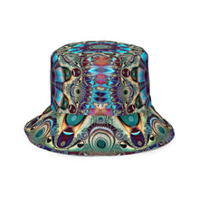Charger l&#39;image dans la galerie, Visual/Unison - Reversible bucket hat psychedelic fractal mandala and sacred geometry
