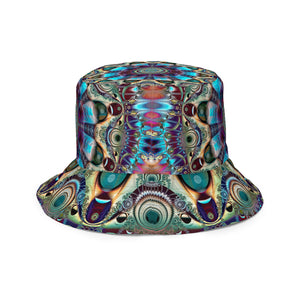 Visual/Unison - Reversible bucket hat psychedelic fractal mandala and sacred geometry