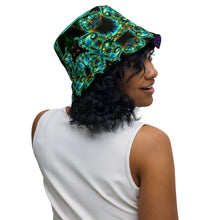 Load image into Gallery viewer, Borealis/Sweet Lake -  Reversible bucket hat psychedelic fractal mandala
