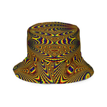 Charger l&#39;image dans la galerie, Ayamantra/Dance for Sun - Reversible bucket hat psychedelic fractal mandala
